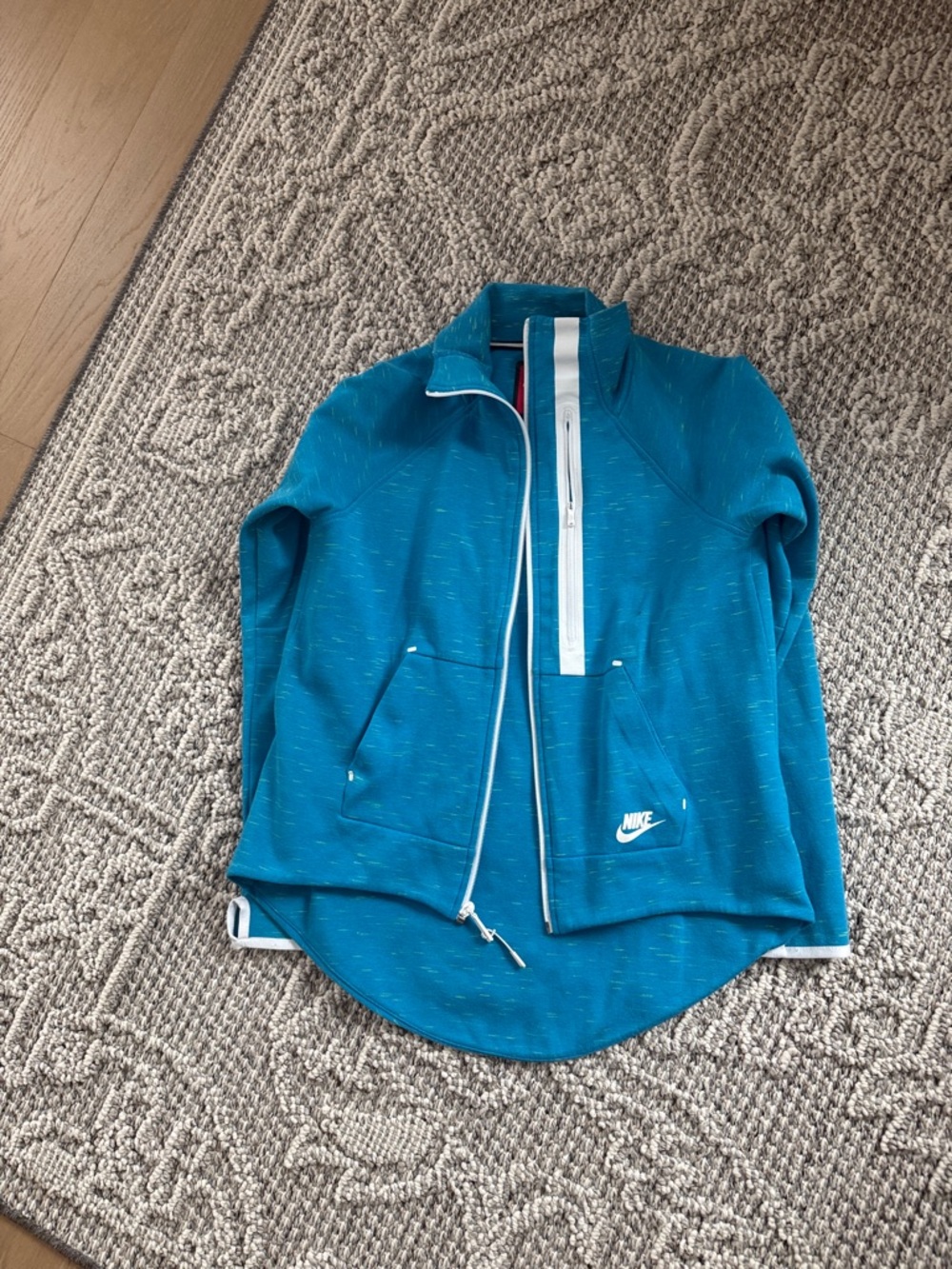 Nike Women's Teal Zip Pullover Utility Jacket